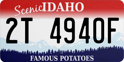 ID license plate 2T4940F