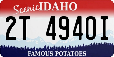 ID license plate 2T4940I