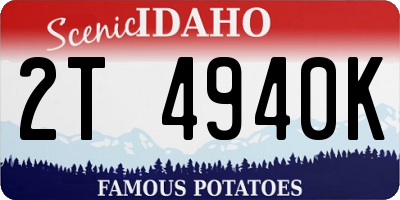 ID license plate 2T4940K