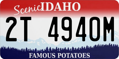 ID license plate 2T4940M