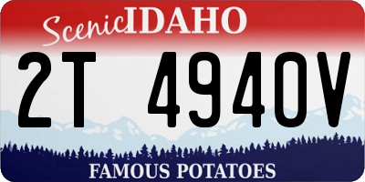 ID license plate 2T4940V