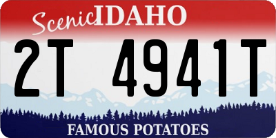 ID license plate 2T4941T