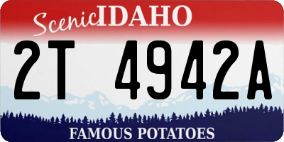 ID license plate 2T4942A