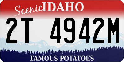 ID license plate 2T4942M