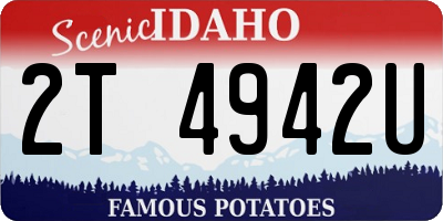 ID license plate 2T4942U