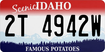 ID license plate 2T4942W