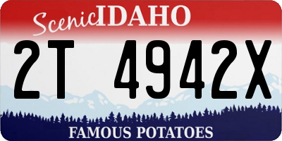 ID license plate 2T4942X