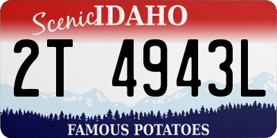 ID license plate 2T4943L