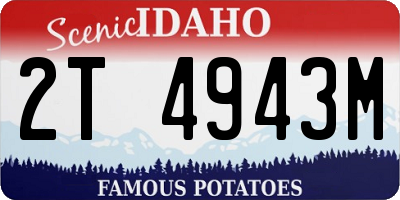 ID license plate 2T4943M