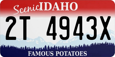 ID license plate 2T4943X