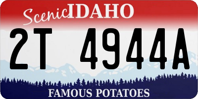 ID license plate 2T4944A