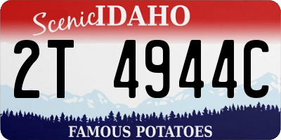 ID license plate 2T4944C