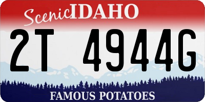 ID license plate 2T4944G