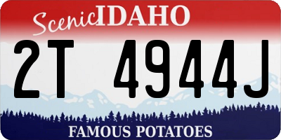 ID license plate 2T4944J