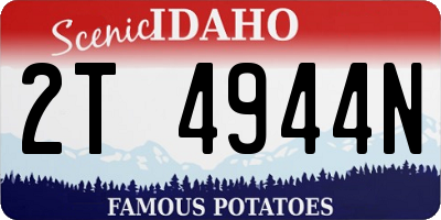 ID license plate 2T4944N