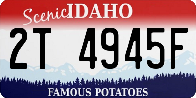 ID license plate 2T4945F