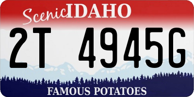 ID license plate 2T4945G