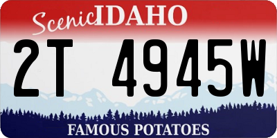 ID license plate 2T4945W