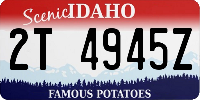 ID license plate 2T4945Z