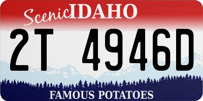 ID license plate 2T4946D