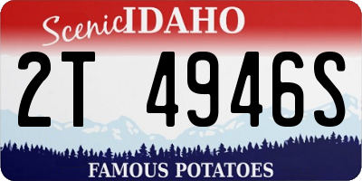 ID license plate 2T4946S