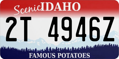 ID license plate 2T4946Z