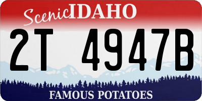 ID license plate 2T4947B