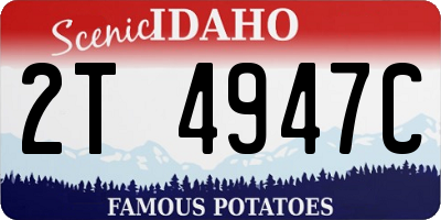 ID license plate 2T4947C