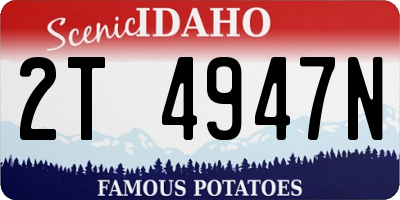ID license plate 2T4947N