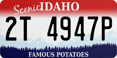 ID license plate 2T4947P