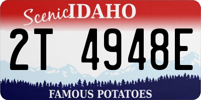 ID license plate 2T4948E