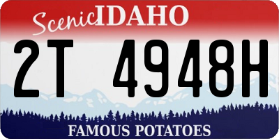 ID license plate 2T4948H
