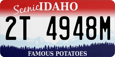 ID license plate 2T4948M