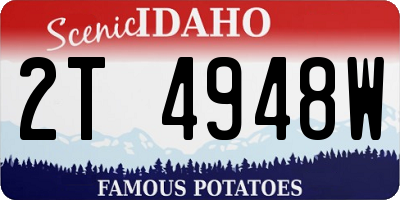 ID license plate 2T4948W