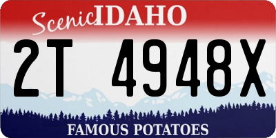 ID license plate 2T4948X