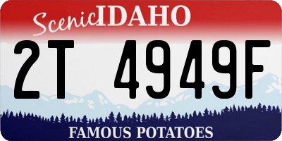 ID license plate 2T4949F