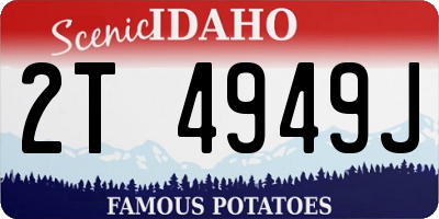 ID license plate 2T4949J