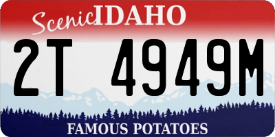 ID license plate 2T4949M