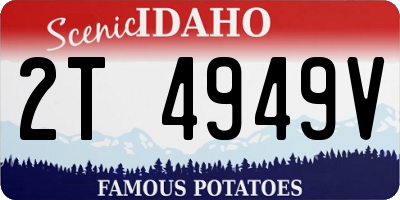 ID license plate 2T4949V