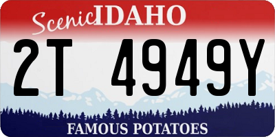 ID license plate 2T4949Y