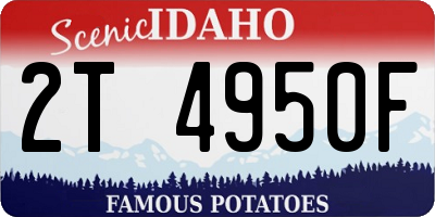 ID license plate 2T4950F
