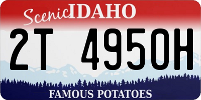 ID license plate 2T4950H