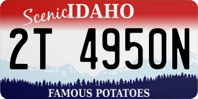 ID license plate 2T4950N