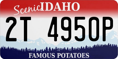 ID license plate 2T4950P