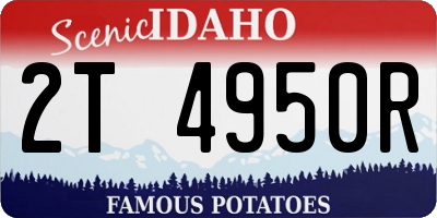 ID license plate 2T4950R
