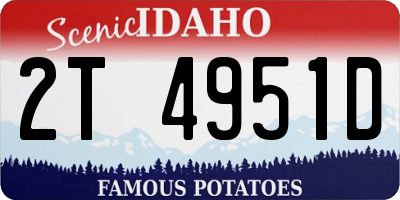ID license plate 2T4951D