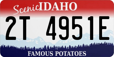 ID license plate 2T4951E