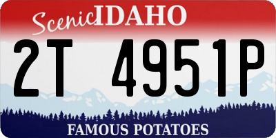 ID license plate 2T4951P