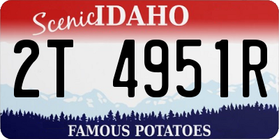 ID license plate 2T4951R