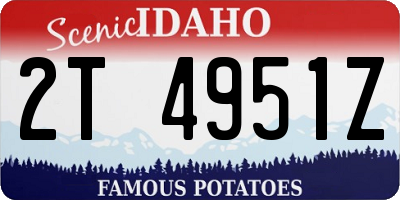 ID license plate 2T4951Z